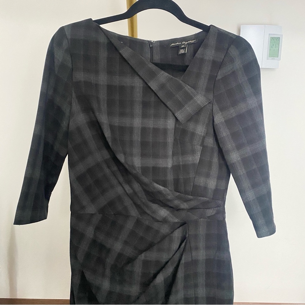 SANDRA ANGELLAZI - Plaid grey and black dress - size S - Picture 3 of 10